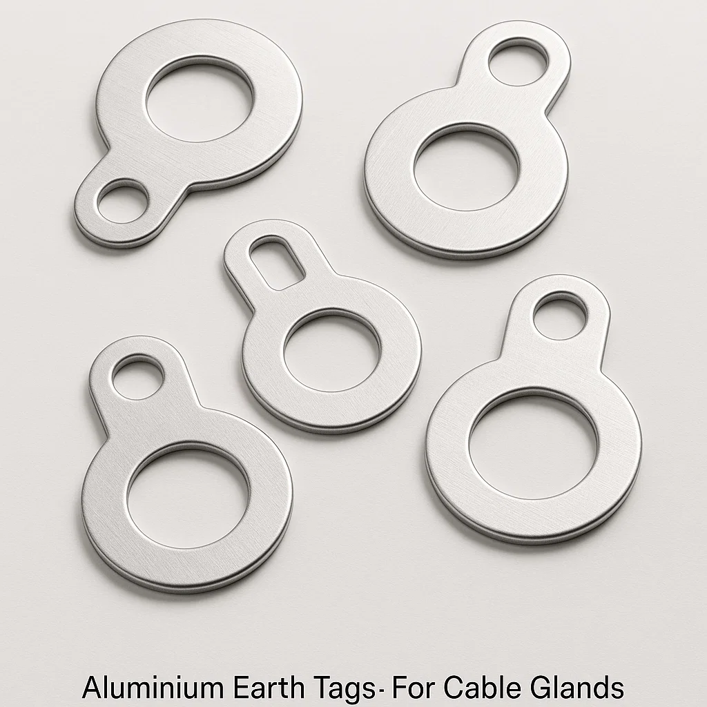 Aluminium Earth Tags for Cable Glands