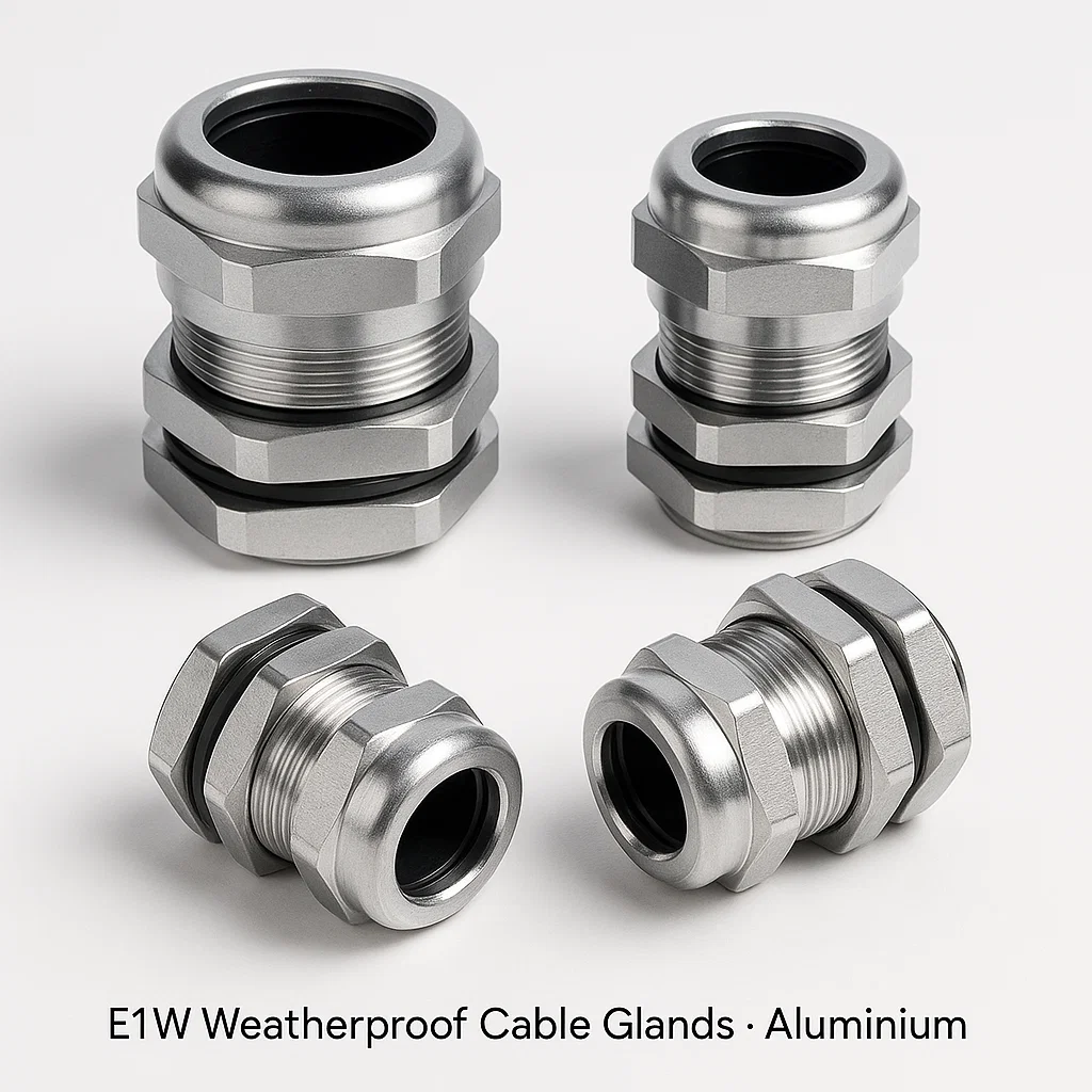 E1W Weatherproof Cable Glands of Aluminium