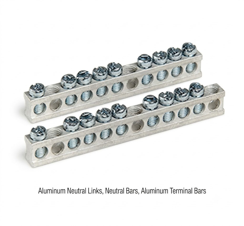 Aluminum Neutral Links, Neutral Bars, Aluminum Terminal Bars